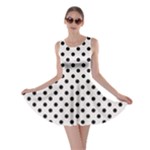 Polka Dots - Black on Pastel Pink Skater Dress