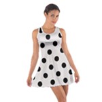 Polka Dots - Black on Pastel Pink Cotton Racerback Dress
