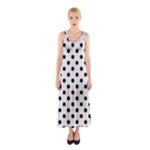 Polka Dots - Black on Pastel Pink Full Print Maxi Dress