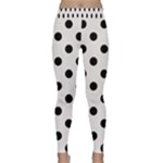 Polka Dots - Black on Pastel Pink Yoga Leggings