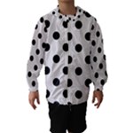 Polka Dots - Black on Pastel Pink Hooded Wind Breaker (Kids)