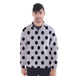 Polka Dots - Black on Pastel Pink Wind Breaker (Men)