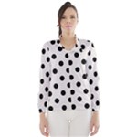 Polka Dots - Black on Pastel Pink Wind Breaker (Women)