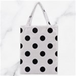 Polka Dots - Black on Pastel Pink Classic Tote Bag