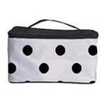 Polka Dots - Black on Pastel Pink Cosmetic Storage Case