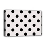 Polka Dots - Black on Pastel Pink Deluxe Canvas 18  x 12  (Stretched)
