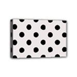 Polka Dots - Black on Pastel Pink Mini Canvas 6  x 4  (Stretched)