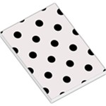 Polka Dots - Black on Pastel Pink Large Memo Pads