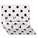 Polka Dots - Black on Pastel Pink YOU ARE INVITED 3D Greeting Card (7x5)