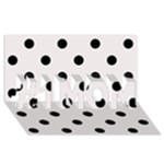 Polka Dots - Black on Pastel Pink #1 MOM 3D Greeting Cards (8x4)