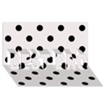 Polka Dots - Black on Pastel Pink BEST BRO 3D Greeting Card (8x4)
