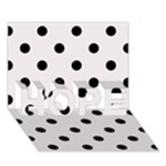 Polka Dots - Black on Pastel Pink HOPE 3D Greeting Card (7x5)