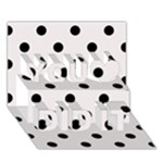 Polka Dots - Black on Pastel Pink You Did It 3D Greeting Card (7x5)