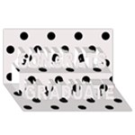 Polka Dots - Black on Pastel Pink Congrats Graduate 3D Greeting Card (8x4)