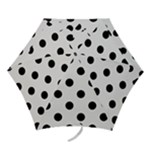 Polka Dots - Black on Pastel Pink Mini Umbrella