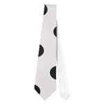 Polka Dots - Black on Pastel Pink Necktie (One Side)