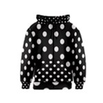 Polka Dots - Pastel Pink on Black Kid s Zipper Hoodie
