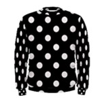 Polka Dots - Pastel Pink on Black Men s Sweatshirt