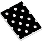 Polka Dots - Pastel Pink on Black Large Memo Pads