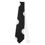 Polka Dots - Pastel Pink on Black Necktie (One Side)