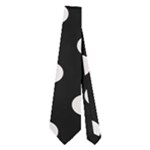 Polka Dots - Pastel Pink on Black Necktie (Two Side)