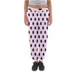 Polka Dots - Black on Piggy Pink Women s Jogger Sweatpants