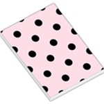 Polka Dots - Black on Piggy Pink Large Memo Pads