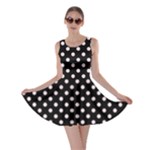 Polka Dots - Piggy Pink on Black Skater Dress