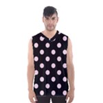 Polka Dots - Piggy Pink on Black Men s Basketball Tank Top