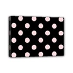 Polka Dots - Pale Pink on Black Mini Canvas 7  x 5  (Stretched)