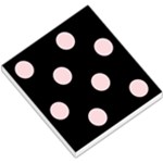 Polka Dots - Pale Pink on Black Small Memo Pads