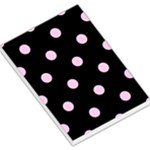 Polka Dots - Classic Rose Pink on Black Large Memo Pads