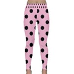 Polka Dots - Black on Cotton Candy Pink Yoga Leggings