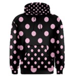 Polka Dots - Cotton Candy Pink on Black Men s Pullover Hoodie