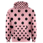 Polka Dots - Black on Light Pink Men s Pullover Hoodie