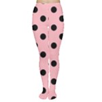 Polka Dots - Black on Light Pink Women s Tights