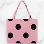 Polka Dots - Black on Light Pink Mini Tote Bag