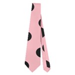 Polka Dots - Black on Light Pink Necktie (Two Side)