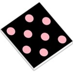 Polka Dots - Light Pink on Black Small Memo Pads