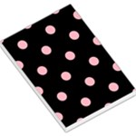 Polka Dots - Light Pink on Black Large Memo Pads