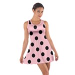 Polka Dots - Black on Pink Cotton Racerback Dress