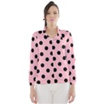 Polka Dots - Black on Pink Wind Breaker (Women)