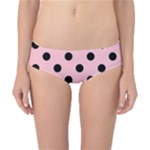Polka Dots - Black on Pink Classic Bikini Bottoms