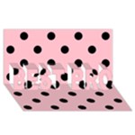 Polka Dots - Black on Pink BEST BRO 3D Greeting Card (8x4)