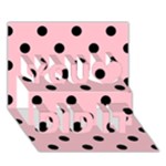 Polka Dots - Black on Pink You Did It 3D Greeting Card (7x5)