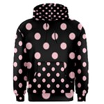 Polka Dots - Pink on Black Men s Pullover Hoodie