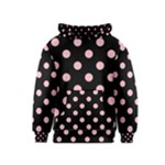 Polka Dots - Pink on Black Kid s Pullover Hoodie