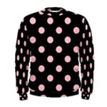 Polka Dots - Pink on Black Men s Sweatshirt