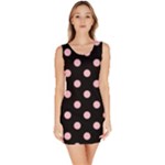 Polka Dots - Pink on Black Bodycon Dress