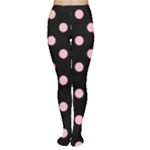 Polka Dots - Pink on Black Women s Tights